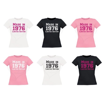 T-shirt donna MADE IN ANNO PERSONALIZZABILE LIMITED EDITION