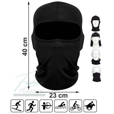Sottocasco balaclava passamontagna teschio skull scheletro ghost in microfibra per casco moto, auto, scooter sport