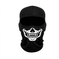 Sottocasco balaclava passamontagna teschio skull scheletro ghost in microfibra per casco moto, auto, scooter sport