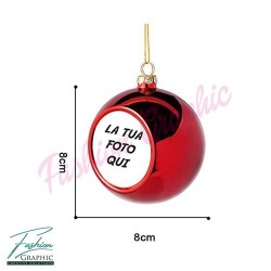 PALLA PALLINA NATALE PERSONALIZZATA CON FOTO ADDOBBI NATALIZI IDEA REGALO