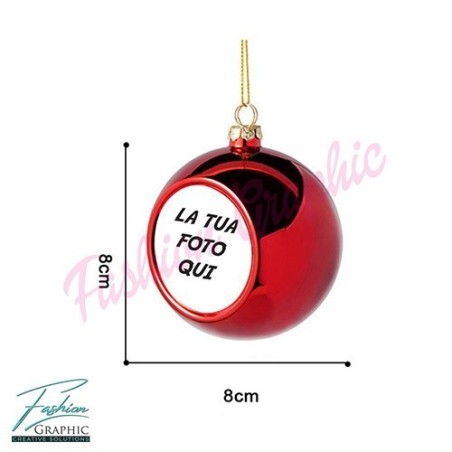 PALLA PALLINA NATALE PERSONALIZZATA CON FOTO ADDOBBI NATALIZI IDEA REGALO