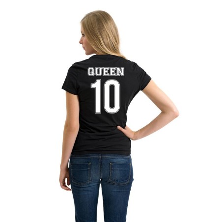 T-shirt donna QUEEN con numero personalizzabile