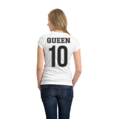 T-shirt donna QUEEN con numero personalizzabile