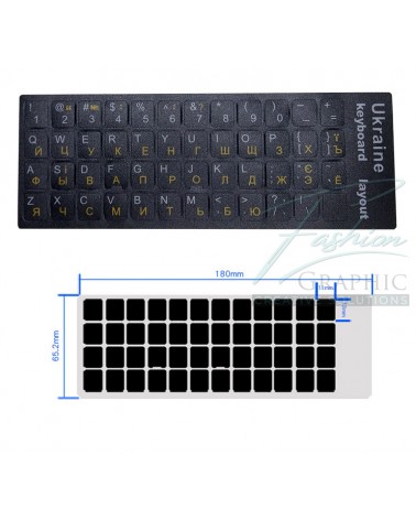 Adesivi per tastiera ucraino lettere nere da notebook portatile pc mac