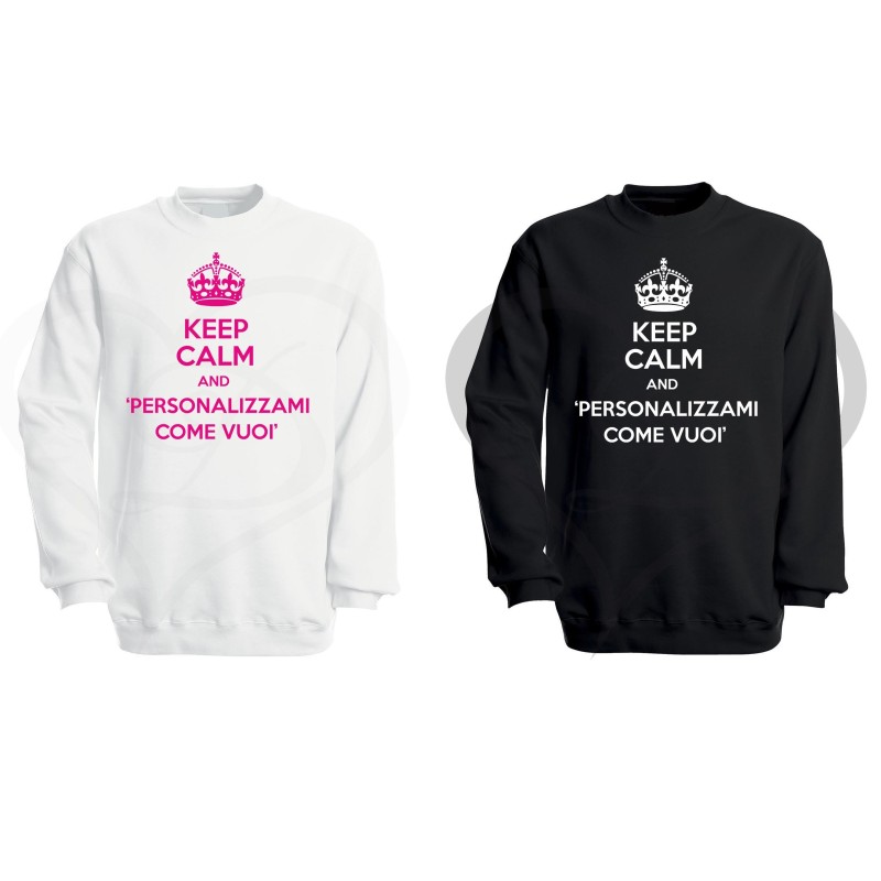 Felpa donna KEEP CALM AND personalizzabile