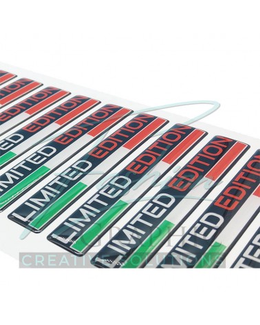 Adesivi stickers Limited edition resinati edizione limitata italia 3D neri tuning elaborazione auto moto ebike