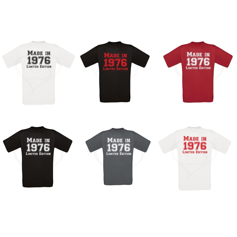 T-shirt uomo MADE IN ANNO PERSONALIZZABILE LIMITED EDITION