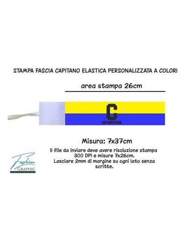 Fascia capitano personalizzata 26cm