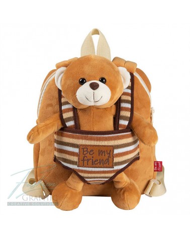 ZAINO bambino per scuola reversibile orsacchiotto Benji Bear