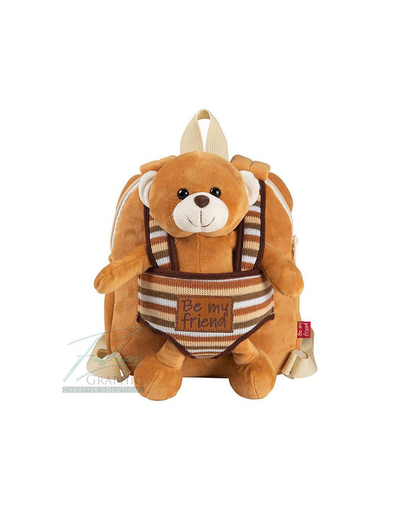 ZAINO bambino per scuola reversibile orsacchiotto Benji Bear