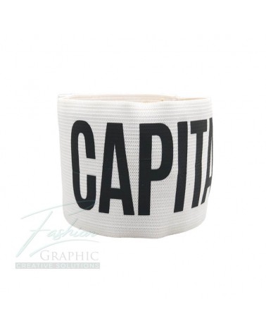 Fascia capitano da calcio bianco nera