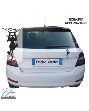Adesivo sticker gatto che si arrampica cat tuning per auto moto