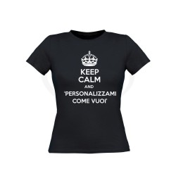 T-shirt donna KEEP CALM AND personalizzabile