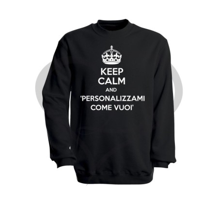 Felpa donna KEEP CALM AND personalizzabile