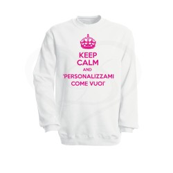 Felpa donna KEEP CALM AND personalizzabile
