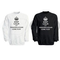 Felpa uomo KEEP CALM AND personalizzabile