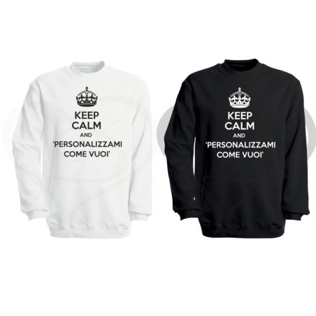Felpa uomo KEEP CALM AND personalizzabile