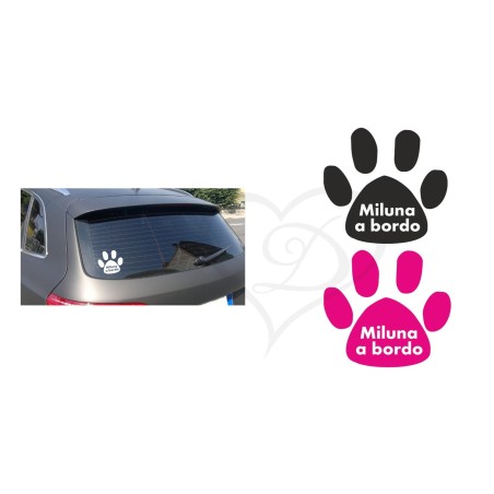 Adesivo cane e gatto a bordo personalizzato