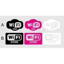 Adesivo stickers vetrina WI-FI FREE o ZONE