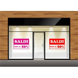 Adesivo SALDI FINO AL sticker vetrina
