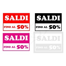 Adesivo SALDI FINO AL sticker vetrina