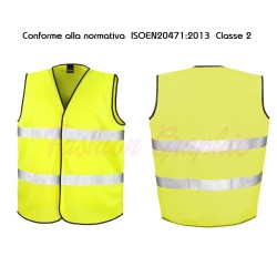 Gilet Alta Visibilità modello due fasce a norma di legge