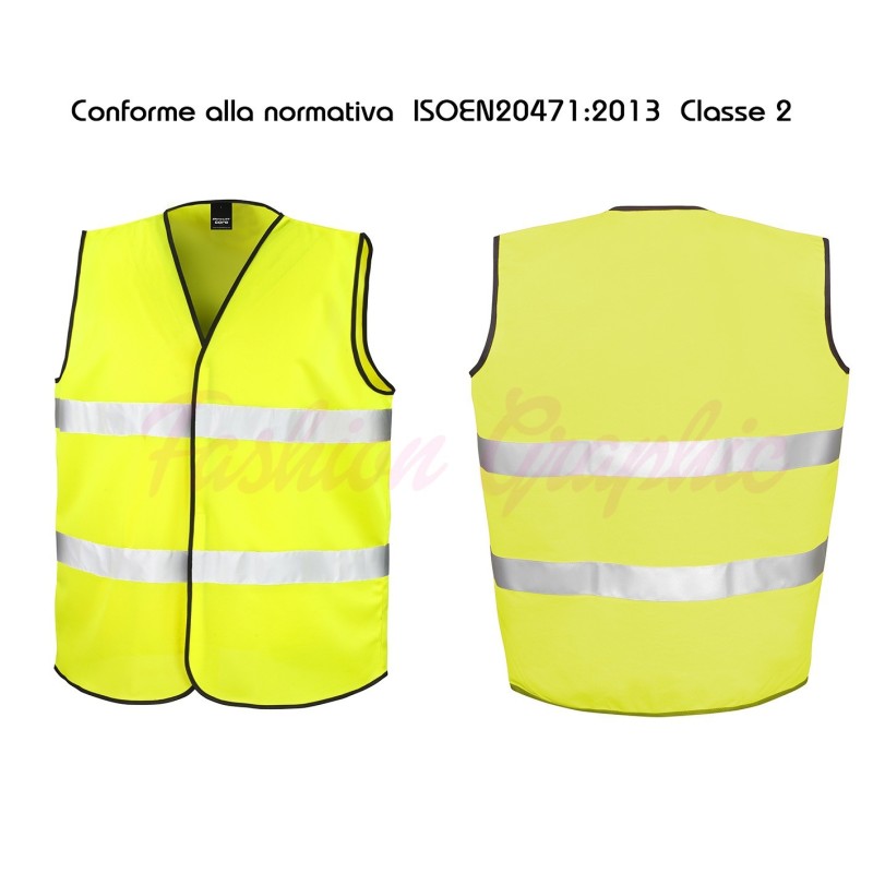 Gilet Alta Visibilità modello due fasce a norma di legge