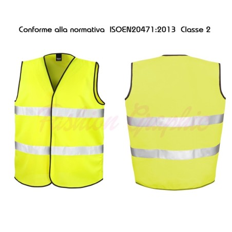 Gilet Alta Visibilità modello due fasce a norma di legge