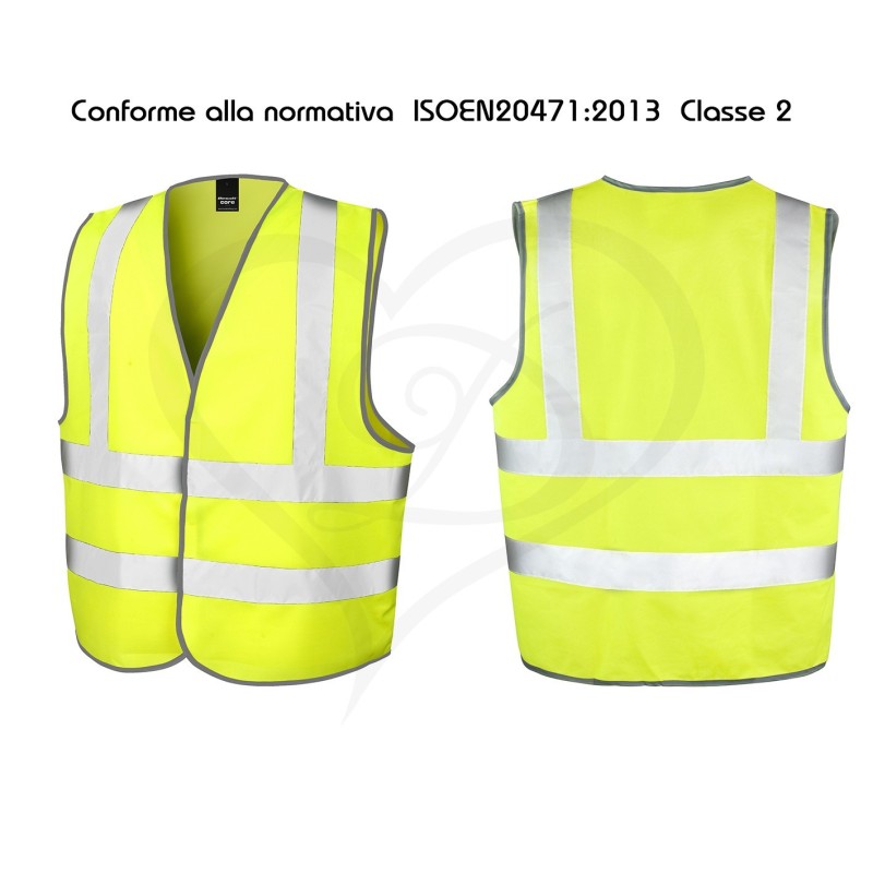 Gilet Alta Visibilità modello tre fasce a norma di legge