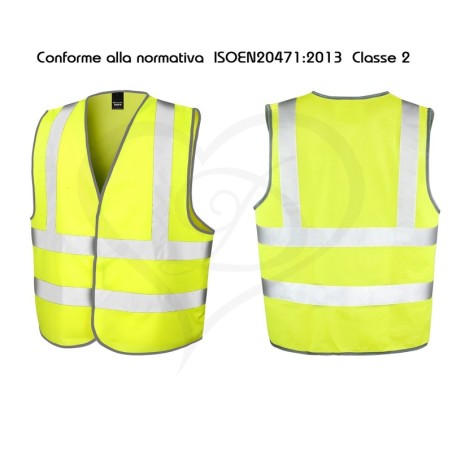 Gilet Alta Visibilità modello tre fasce a norma di legge