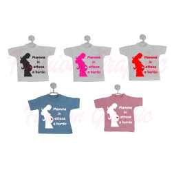 Mini t-shirt auto Mamma in attesa a bordo