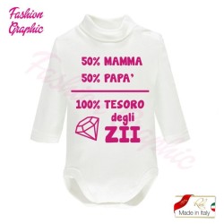 Body lupetto manica lunga tesoro zia zio neonato neonata in caldo cotone