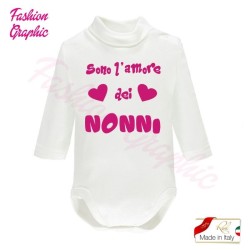 Body lupetto manica lunga amore dei nonni neonato neonata in caldo cotone