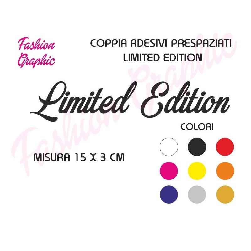 Coppia di adesivi Limited Edition tuning