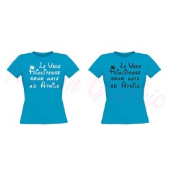 T-shirt donna le vere principesse nascono a personalizzabile