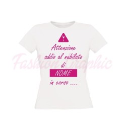 T-shirt festa addio al nubilato in corso personalizzabile con nome