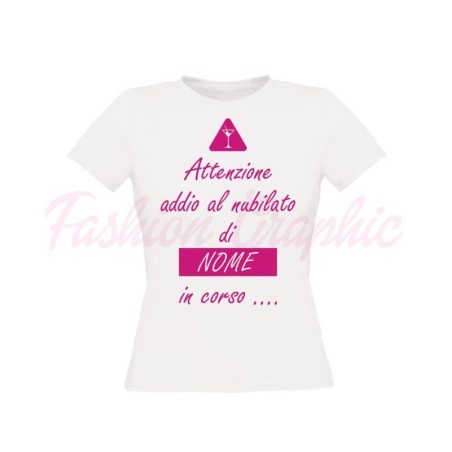 T-shirt festa addio al nubilato in corso personalizzabile con nome
