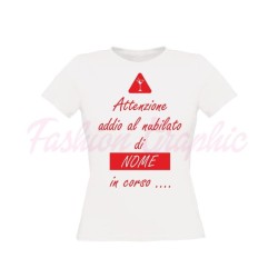 T-shirt festa addio al nubilato in corso personalizzabile con nome