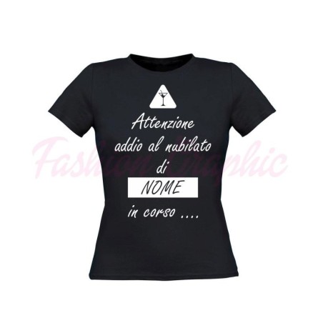 T-shirt festa addio al nubilato in corso personalizzabile con nome