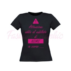 T-shirt festa addio al nubilato in corso personalizzabile con nome