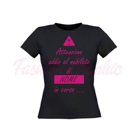 T-shirt festa addio al nubilato in corso personalizzabile con nome