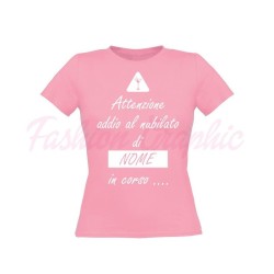 T-shirt festa addio al nubilato in corso personalizzabile con nome