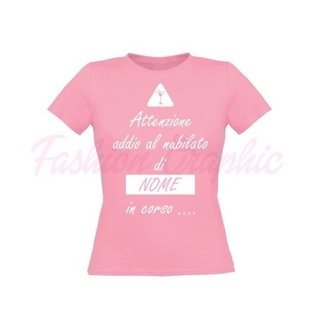 T-shirt festa addio al nubilato in corso personalizzabile con nome