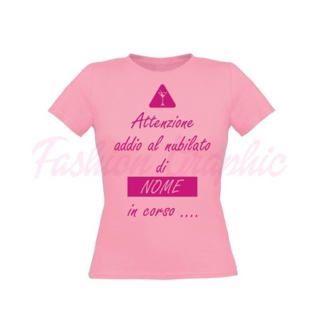 T-shirt festa addio al nubilato in corso personalizzabile con nome