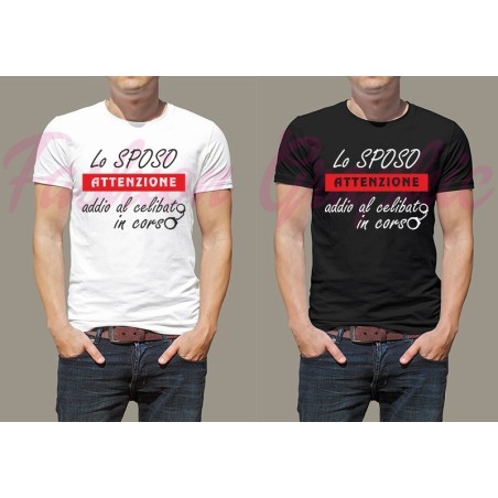 T-shirt festa addio al celibato in corso sposo amici matrimonio