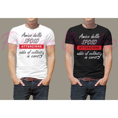 T-shirt festa addio al celibato in corso sposo amici matrimonio