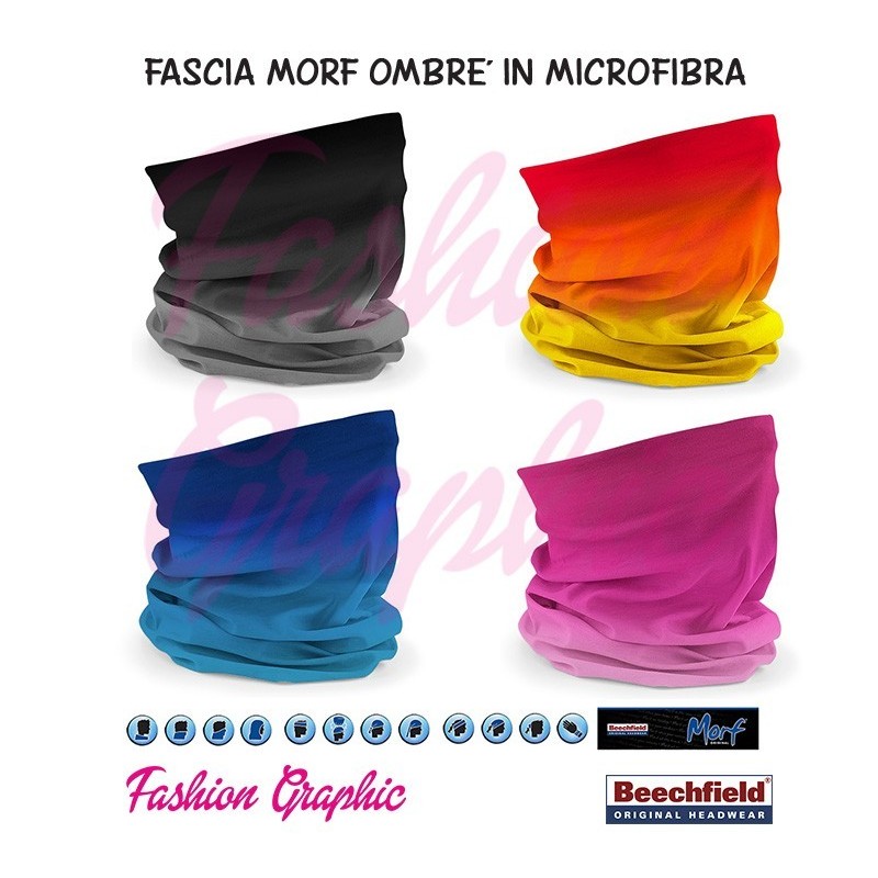 Fascia scaldacollo bandana Beechfield Morf Ombrè