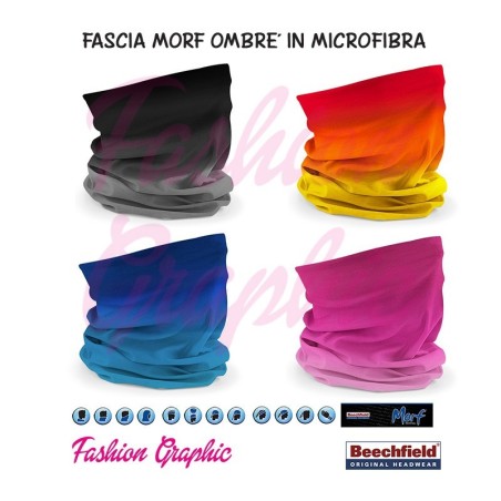 Fascia scaldacollo bandana Beechfield Morf Ombrè