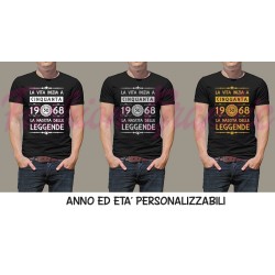 T-shirt uomo la vita inizia a 50 anni la nascita delle leggende