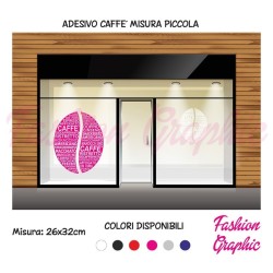 Adesivo chicco caffè tipi caffè sticker bar pub ristoranti misura piccola